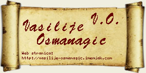 Vasilije Osmanagić vizit kartica